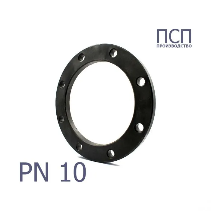 Фланец стальной плоский свободный Pn10 ПСП с полимерным покрытием
