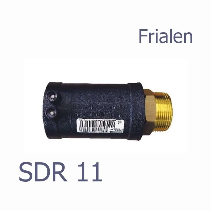 Переход электросварной MUN SDR 11 Frialen c наружной резьбой c пэ на металл (латунь)