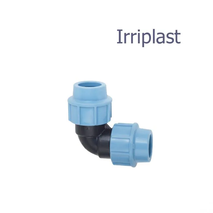 Отвод 90º ПНД компрессионный соединительный Irriplast2