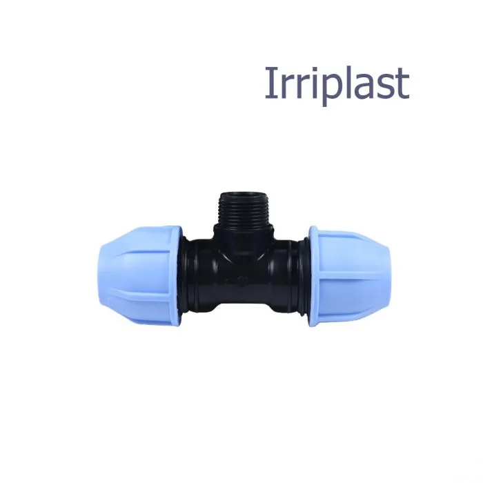 Тройник ПНД компрессионный с наружной резьбой Irriplast
