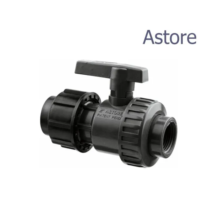 Шаровый кран ПНД компрессионный муфта-муфта Astore