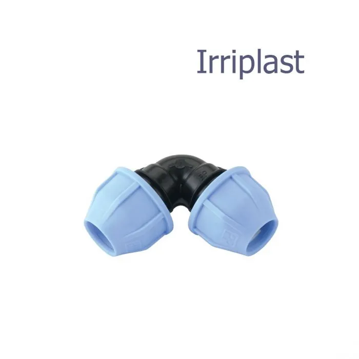 Отвод 90º ПНД компрессионный соединительный Irriplast