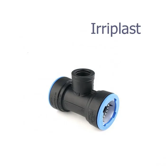 Тройник ПНД компрессионный с внутренней резьбой Irriplast push-fit
