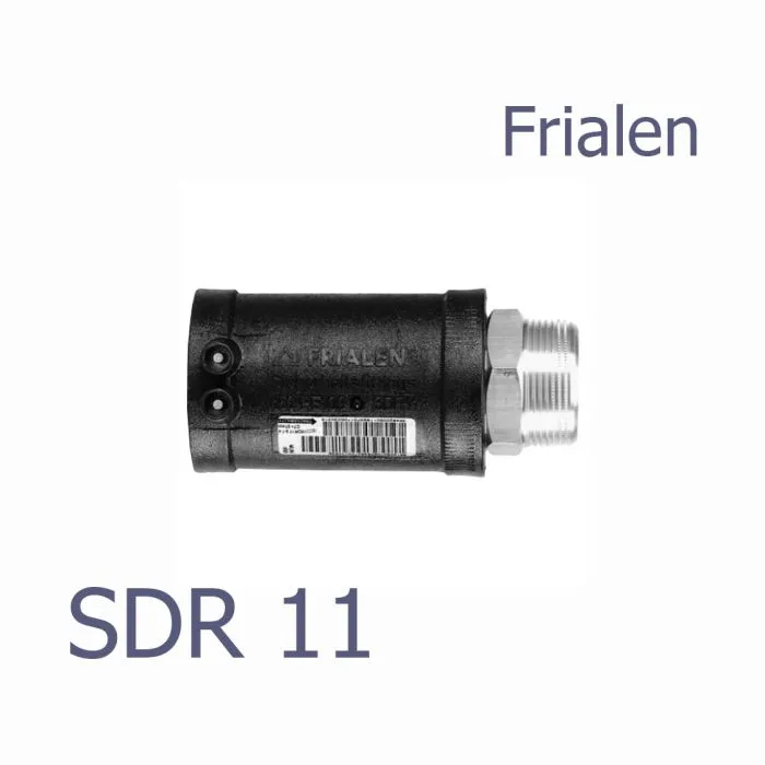 Переход электросварной USTM SDR 11 Frialen c наружной резьбой c ПЭ на металл