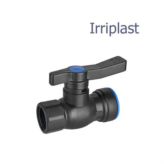 Кран ПНД компрессионный с внутренней резьбой Irriplast push-fit