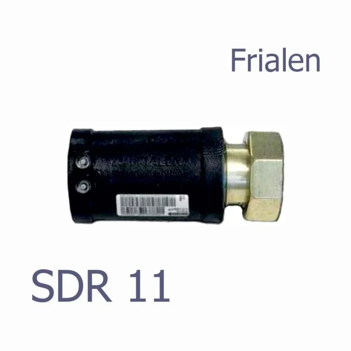 Переход электросварной UAM ET SDR 11 Frialen c внутренней резьбой c ПЭ на металл с накидной гайкой