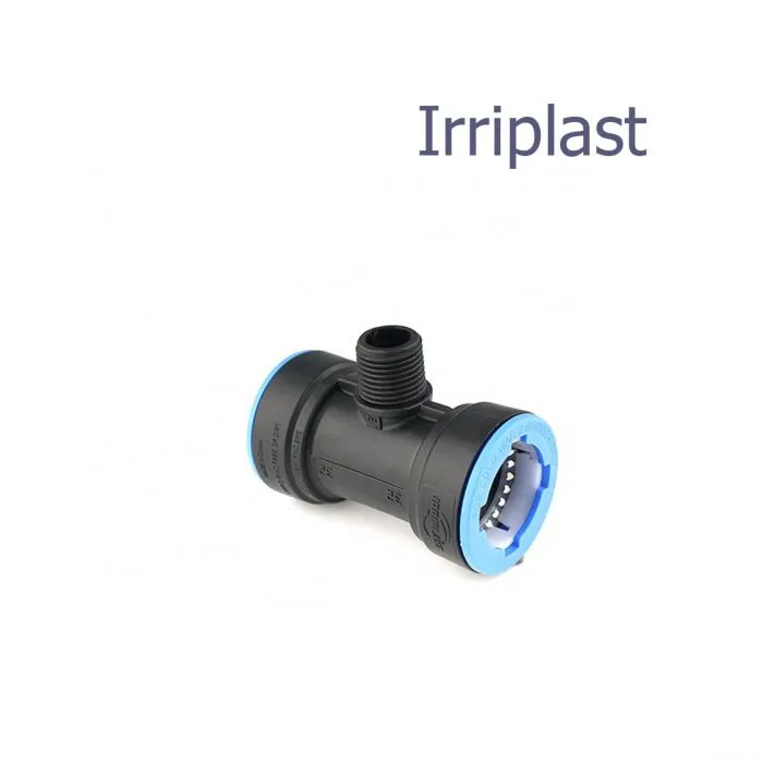 Тройник ПНД компрессионный с наружной резьбой Irriplast push-fit